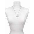 thumbnail image 3 of Delight Jewelry Silvertone Capital Letter - D - Pebble Disc - Silvertone Script Initial Disc - W - Charm Necklace, 20"+3", 3 of 4