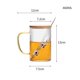 thumbnail image 2 of Tazas de vidrio con rayas verticales y decoración de flor de ciruelo, vasos de vidrio borosilicato de 15.6 oz con asa, cuchara y tapa., 2 of 7