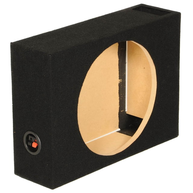 Q Power Single 12 Inch Vented Shallow Subwoofer Audio Sub Box Enclosure (2 Pack)