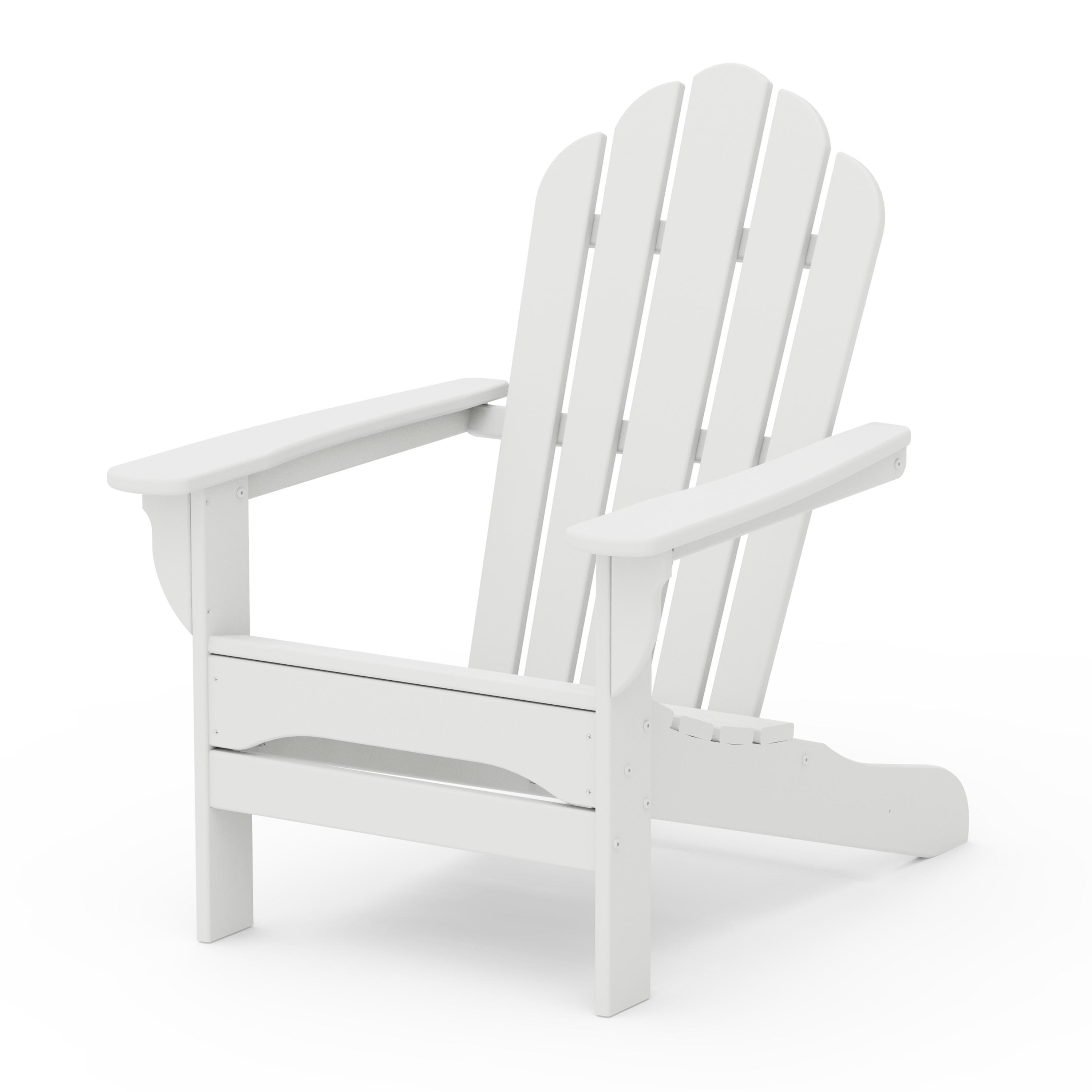 Better Homes & Gardens by POLYWOOD Southlake Outdoor Flowerback Adirondack Chair, All-Weather HDPE, Patio Seat, White