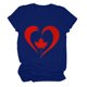 thumbnail image 4 of Camisas de Manga Corta para las Mujeres Impresión de Manga Corta Cuello Redondo, Camisa Casual de Poliéster para las Mujeres, Lavado de Manos, 4 of 7