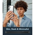 thumbnail image 3 of KOMI for Samsung Galaxy S24-FE Case: Clear Military Grade Drop Protection Anti Yellowing Slim Case - Rugged Shockproof Protective Transparent Cell Phone Cover Black, 3 of 5