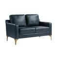 thumbnail image 4 of Serta Hemsworth Mid-Century Modern Style 2 Seater Indoor Loveseat, Navy Blue Leather, 4 of 10