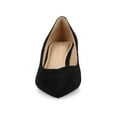 thumbnail image 6 of Journee Womens Pammie Slip On Pointed Toe Kitten Heel Pumps, Widths Available, 6 of 9