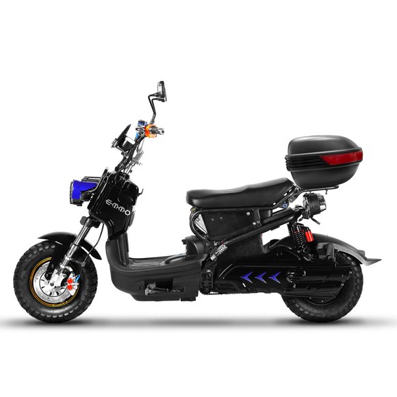 EMMO Monster eBike - Electric Moped Scooter - 72V - 70km Range - QS Motor - Blue - Removable Battery - Storage