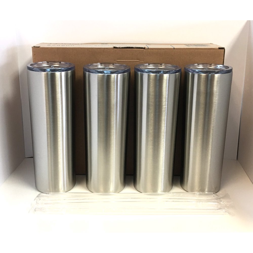 Silver Maars 20 oz. Skinny Steel 4 Pack Double Wall Stainless Tumbler