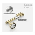thumbnail image 5 of Toilet Paper Holder Towel Ring Brushed Gold Bathroom Hardware Hand Towel Holder Bathroom Accessories Set Wall Mount Stainless Steel 2 Pieces, 5 of 9