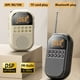 thumbnail image 3 of Mini Radio FM AM de Bolsillo con Pantalla LCD Grande, Receptor de Radio, Altavoz Bluetooth Inalámbrico, Reproductor de Música con Tarjeta TF para Personas Mayores B, 3 of 5