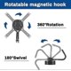 thumbnail image 3 of Magnetic Hooks, 15pcs Black Magnetic Hooks Extra Strong, 16mm Swivel Neodymium Gift, 3 of 5