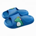thumbnail image 5 of kpoplk Toddler Kids Flat Slides Sandals Bunny Beach Pool Shower Slides Anti-Slip Home Bath Slippers Cute Summer Outdoor Shoes(Blue,11), 5 of 5