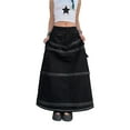 thumbnail image 2 of Sedceaty Women Half Dress, Patchwork Zipper Spring Fall Summer Street Casual Party High Waist Skirt, 2 of 7
