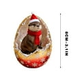 thumbnail image 3 of Taicans forest Animal Egg Ornaments – Cozy forest Christmas Ornaments with Santa Hat & Bells,Acrylic Cute forest Animal Christmas Trees Hanging Decorations,Nature-Themed Home Decor,Animal Lovers Gift, 3 of 6