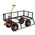 thumbnail image 2 of GloryStar Chariot Utilitaire d'Extérieur en Acier, Chariot de Jardin avec Poignée Rotative Flexible, Roues de 10 Pouces et Grande Capacité de Charge, 2 of 7