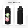 thumbnail image 3 of Botella de agua con aislamiento de Invader Zim, 18 oz, de acero inoxidable, novedosa, deportiva, portátil, para viajes, gimnasios al aire libre., 3 of 5