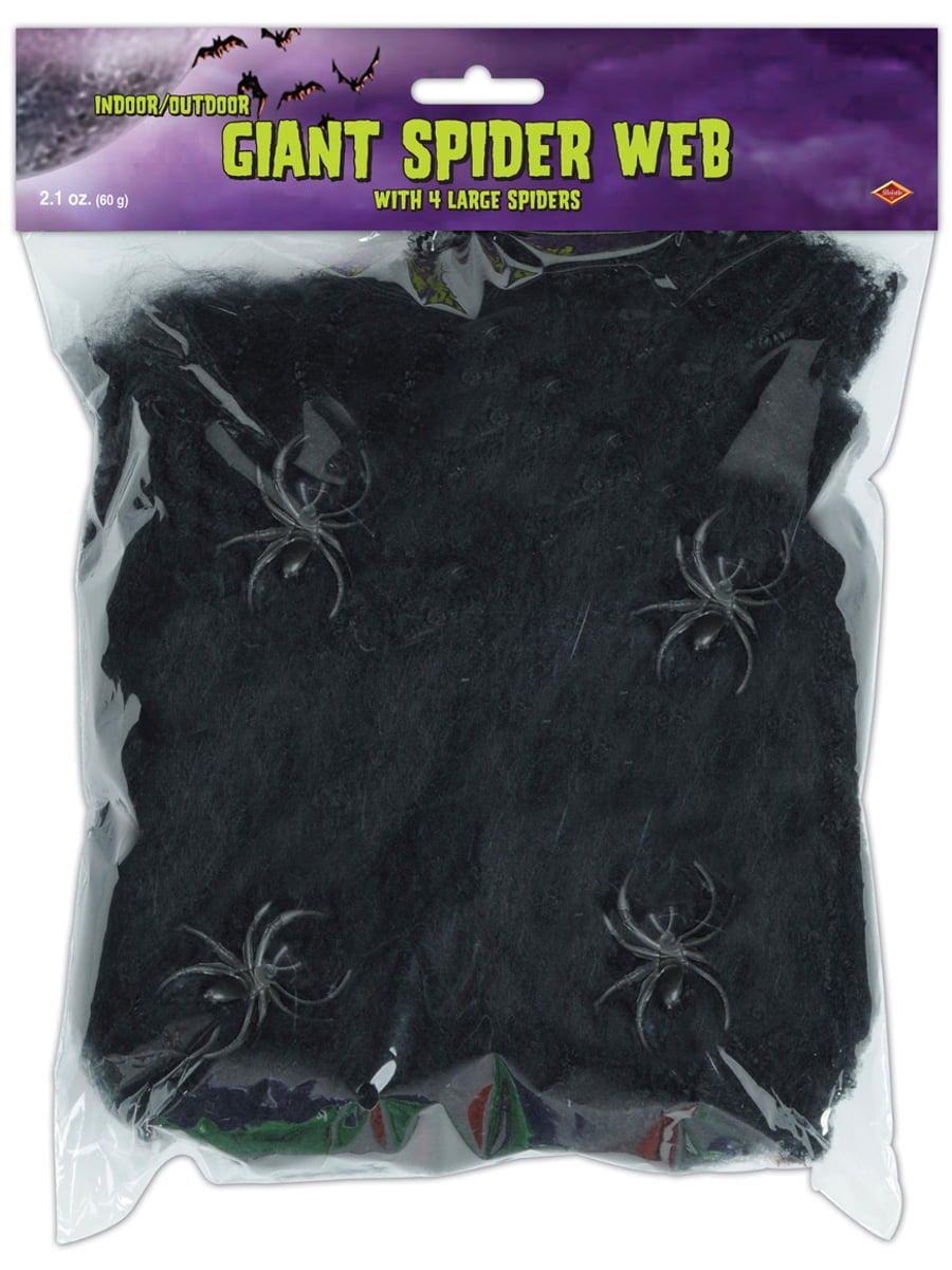 black spider web decoration
