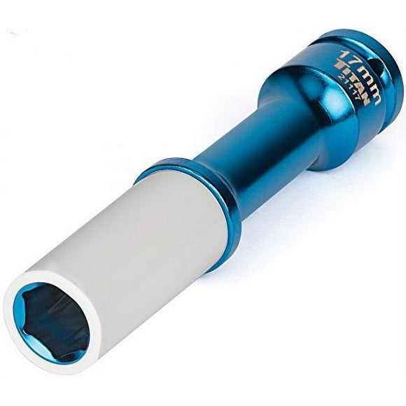 TITAN 21117 1/2-Inch Drive x 17mm Non-marring Impact Extra-Long Lug Nut Socket