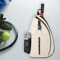 thumbnail image 4 of Yucurem Tennis Sling Backpack Crossbody Bag for Men & Women, Waterproof Crossbody Sling Pickleball Bags for Pickleball Tennis Racketball and Travel (White), 4 of 9