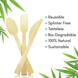24 Pieces Bamboo Spoons - 100% Compostable Eating Utensils - Disposable ...