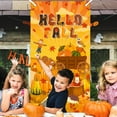 thumbnail image 3 of jopioc Fall Door Cover Autumn Pumpkin Maple Leaves Banners Hello Fall Door Decorations Thanksgiving Party Decorations Indoor Outdoor, 3 of 6