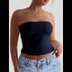 thumbnail image 5 of Top de Tubo Sin Tirantes con Espalda Descubierta y Doble Forro para Mujer, Estilo Y2K, para Salir en Verano de 2025 Azul Marino S, 5 of 8