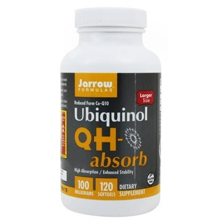 Jarrow Formulas Ubiquinol QH-Absorb, High Absorption/Enhanced Stability, 100 mg, 120 (Ubiquinol 200 Mg Best Price)