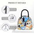 thumbnail image 4 of Kowoue Bluey Pattern Insulated Lunch Bag – Handheld Thermal Tote Picnic Bag School Lunch Box Bag Portable Food Storage Bag-One Size, 4 of 6