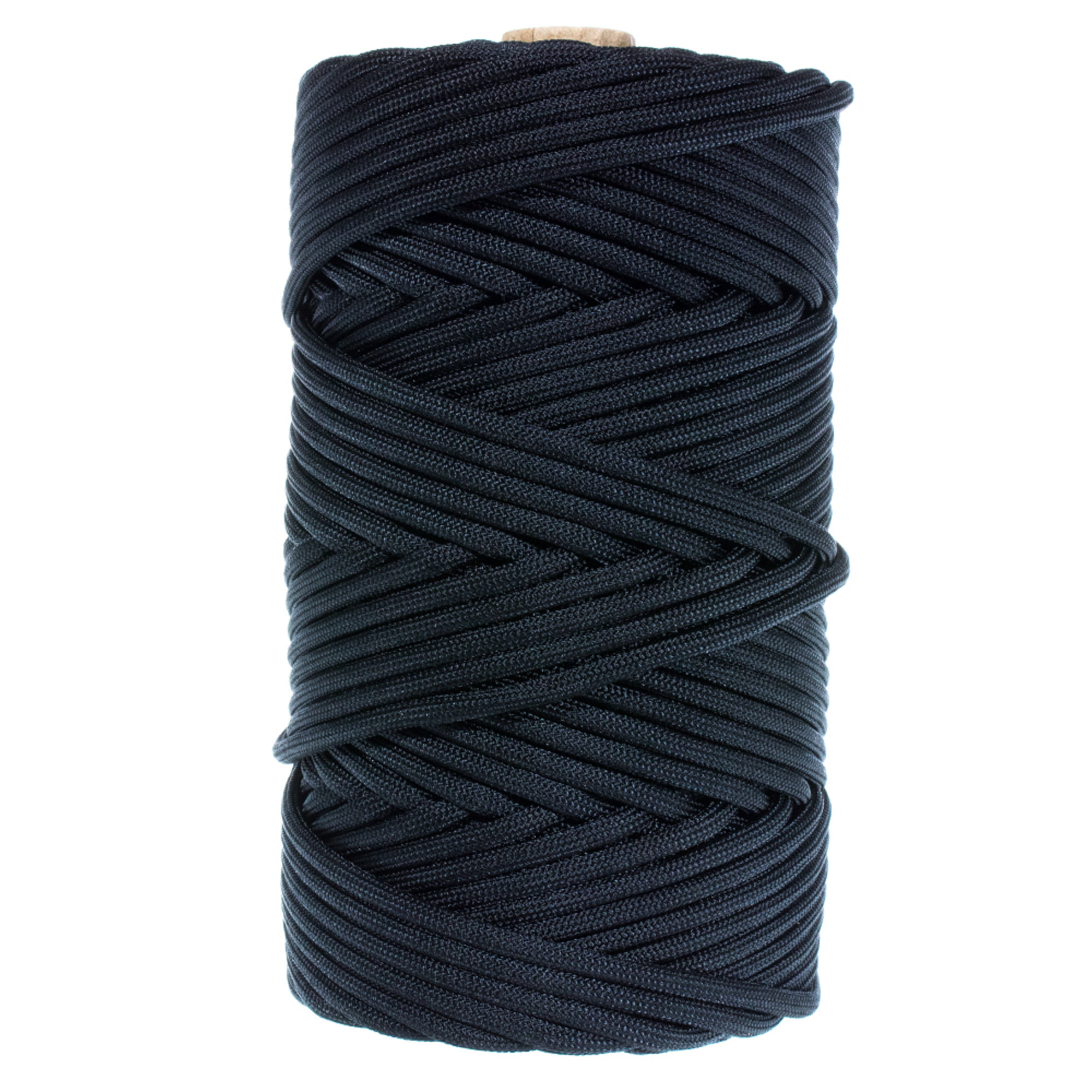 MADE IN USA 100ft 550 LB TYPE III Nylon paracord Reflective Black 7 Strand 