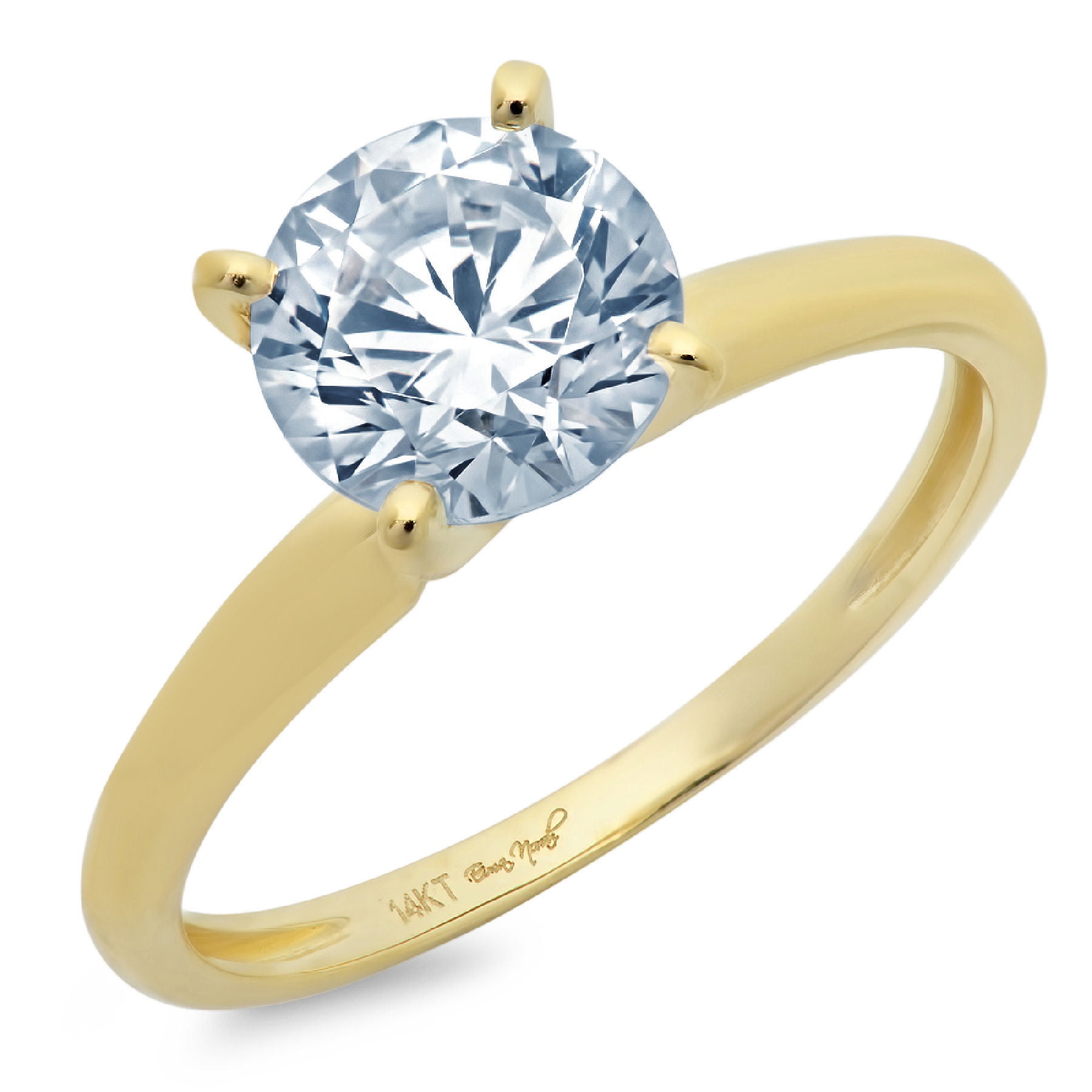 14K White and Yellow Gold Two Tone Round 0.5 Carat CZ Wedding Band Size 7 to 13 14K White and Yellow Gold Two Tone Round 0.5 Carat CZ Wedding Band Size 7 to 13