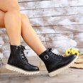 thumbnail image 6 of SACFOF Women's Combat Boots Rave Boots for Women Booties Motorcycle Fashion Buckle Goth Chunky Heel, 6 of 6