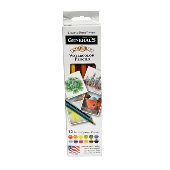 Kimberly Watercolor Pencil Set 12 Assorted Colors 700-12A