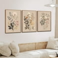 thumbnail image 3 of Hieng Neutral Botanical Wall Art , Large Framed Boho Farmhouse Wall Decor, Modern Minimalist Floral Wall Painting, Rustic Wildflower Canvas Art Prints for Living Room, Bedroom Unframed, 3 of 6