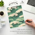 thumbnail image 3 of FORMRS Acrylic Clipboard with Low Profile Clip Standard A4 Letter Size, 12.5" x 9", Green Wave Pattern, 3 of 8