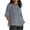 Gray, variant on Wyobmus Women Plus Size Linen Tops Crewneck Half Sleeve Front Ruched T-Shirt Lightweight Summer Loose Fit Work Vacation Tee Tunic S-5X Khaki