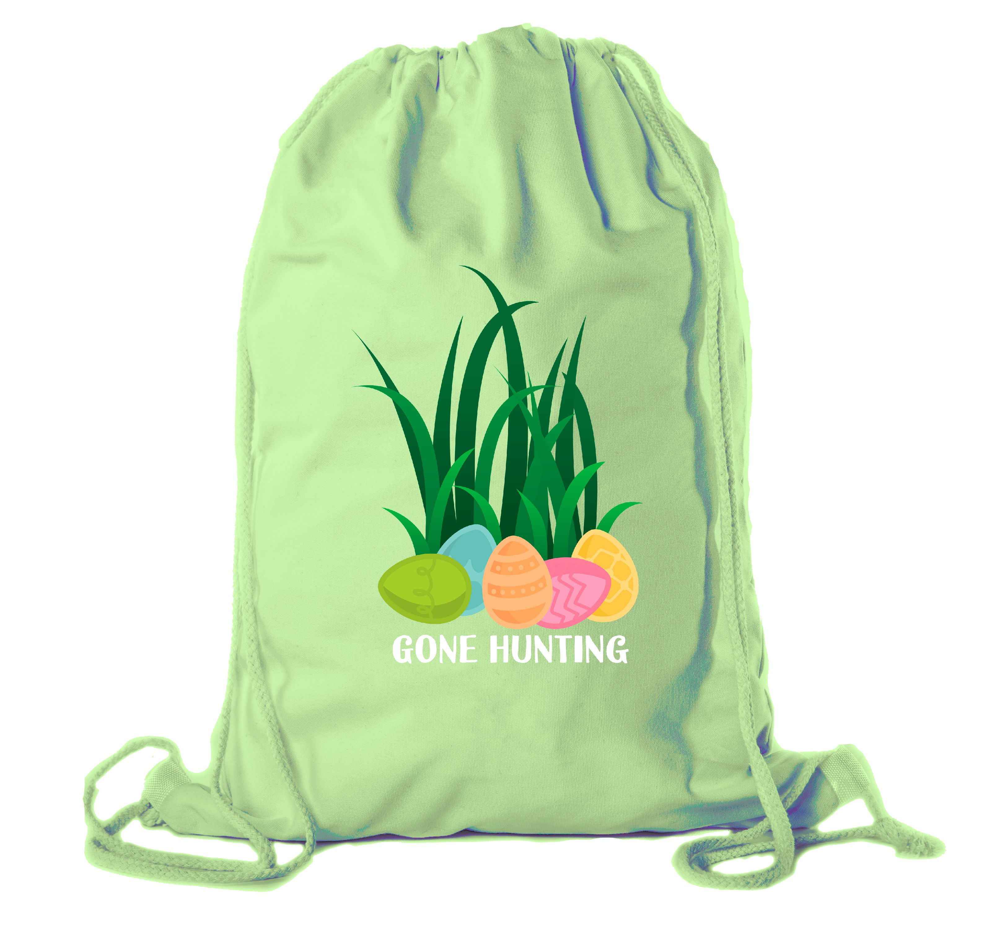Easter Basket Backpack Bulk Cotton Drawstring Cinch Bags Easter Bunny