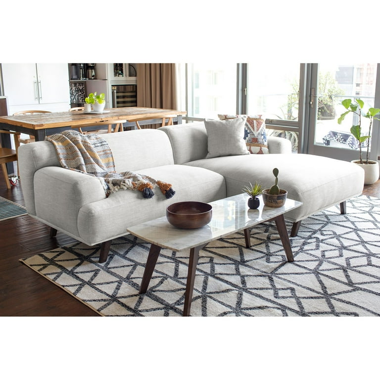 Poly and Bark Riley Marble Top Rectangle Coffee Table