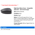 thumbnail image 2 of Right Door Mirror Cover - Compatible with 2013 - 2019 Ford Escape 2014 2015 2016 2017 2018, 2 of 2