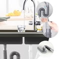 thumbnail image 4 of OULII Flexible Drain Pipe for Bathroom Sink Waste Water Drainage Grey 1Set, 4 of 7