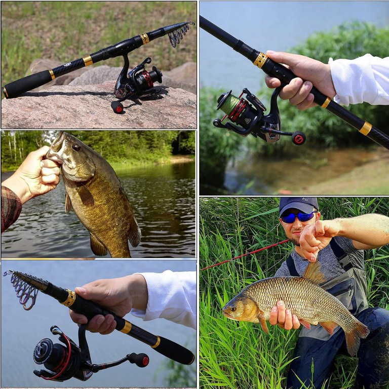 Fishing Kitsougayilang Carbon Fiber Telescopic Fishing Rod & Reel