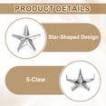thumbnail image 3 of 100Pcs Star Studs Rivets, 20mm Metal 5-Claw Nailhead Punk Rivet Stud, Silver, 3 of 6