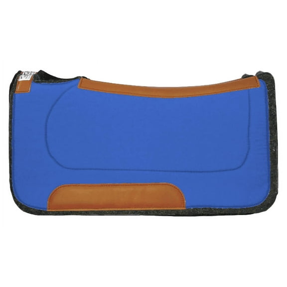 Diamond Wool Contoured Ranch Saddle Pad Size 30x30 and 1/2 inch Thickness, Royal Blue