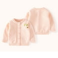 thumbnail image 5 of Toddler Girl Sweater Bow Solid Color Baby Knitted Sweater Cardigan Pinks 18 Months, 5 of 8