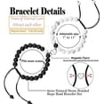 thumbnail image 4 of Couples Magnetic Mutual Attraction Bracelets Matte Agate Bracelet, 4 of 7
