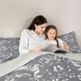 thumbnail image 5 of Homewish Animal Deer Rabbit Owl 3-Piece Full Size Comforter Sets for Teens Boys Girls,Chic Flower Bedding Comforter Set,Exotic Style Lightweight Bedding Sets,Ultra Soft Home Decor,Reversible, 5 of 8