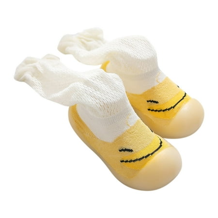 

zuwimk Baby Shoes Baby Girls Boys PU Leather Shoes Toddler First Walker Soft Sole High-Top Ankle Sneakers Crib Shoes Yellow