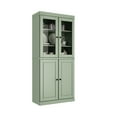 thumbnail image 5 of Palace Imports 100% Solid Wood Kitchen Pantry Storage Cabinet with Glass & Raised Panel Doors and Adjustable Shelves, 4-Door, Sage, 5 of 6