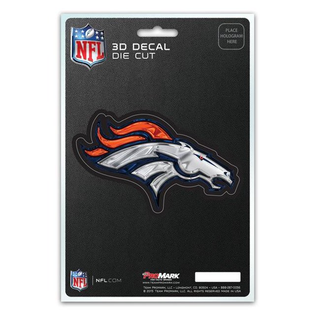 Denver Broncos Décalcomanie 5x8 Design Logo 3D Découpé