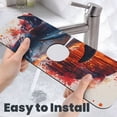 thumbnail image 6 of Sikiie Sunset Ocean Watercolor Dolphin Splash Guard for Sink Faucet-1 PC Super Absorbent Fast Drying Mat Sink Gadgets-Splash Guard for Kitchen, Sink Mat, 6 of 7