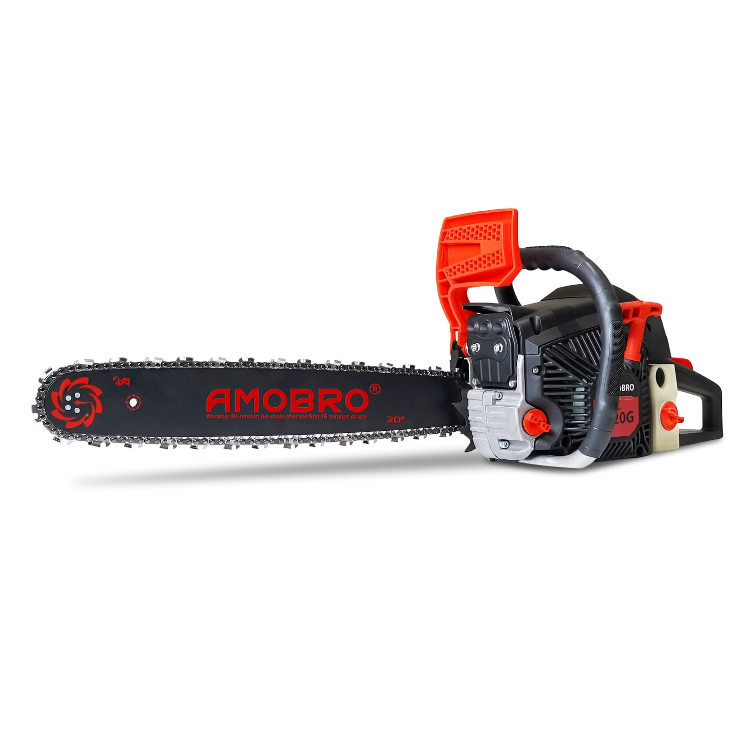 Amobro Gas Chainsaw 20-inch 62CC 3HP 2-Cycle Petrol Powered Chain Saws for Trees and Wood Cutting