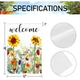 thumbnail image 6 of Welcome Garden Flag Spring Summer Wildflower Sunflower Garden Flag 12.5x18 inch Double Sided Small Burlap Yard Flag Botanical Vertical Seasonal Farmhouse Wedding Yard Outside Decorations, 6 of 6