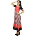 thumbnail image 1 of Bimba Chic Clothing Flaired Anarkali Kurta Dress Classic Peach Kurti, 1 of 8